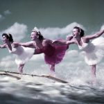 Women Water Skiing