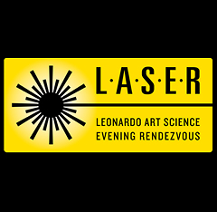 Black and yellow logo reads LASER - Leonardo Art Science Evening Rendezvous