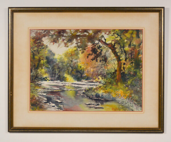 Landscape watercolor painting
